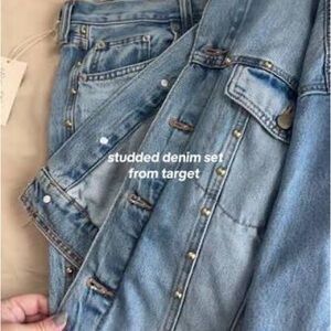 Universal Thread Studded Blue Denim Jeans and jacket set Large/14- Target